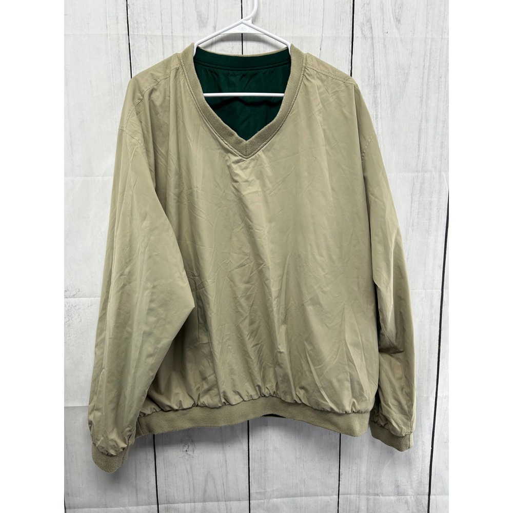 Wedge Golf Reversible V Neck Pull Over Long Sleeve Windbreak Sweater Jacket XL